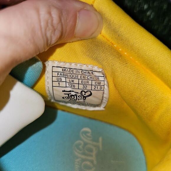 JoJo Siwa Girl's Hi Top Sneakers Heart Rainbow Bow purple pink cupcake Size 1 - Picture 7 of 7